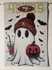 Garden Flag 12x18 NFL San Francisco 49Ers ￼Ghost Cute All NFL Teams Halloween