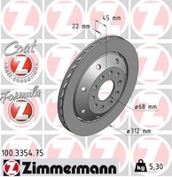 2X Bremsscheibe Zimmermann 100.3354.75 2 Bremsscheiben FüR Audi