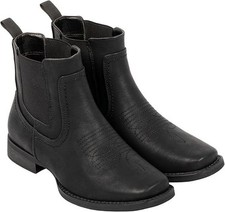 J's.o.l.e Cowboy Western Boots for Men Square Toe Ankle Chelsea Size 11 US 44 EU