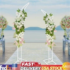 Set of 2 Metal Wedding Arch Backdrop Flower Stand Balloon Stand Party Event Deco