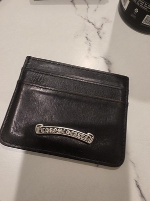 CHROME HEARTS Scroll Logo Leather Card Holder | eBay