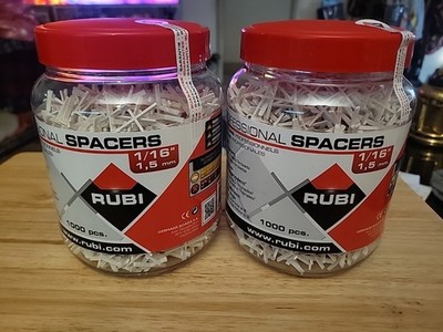 Lot Of 2 Rubi  spacers 1/16  1000 Pieces Each. Total 2000 Pieces