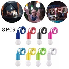 8x Camping Light Bulb Outdoor LED Hanging Lighting Tent Lantern Battery Powered