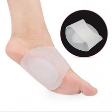 Milky White Silicone Arch Support Men Women Portable Soft Elastic Shock Absorpti