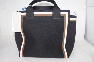 ROTHY'S Women's Handbag Tote Black/Coffee/White Recycled Bag Size Medium