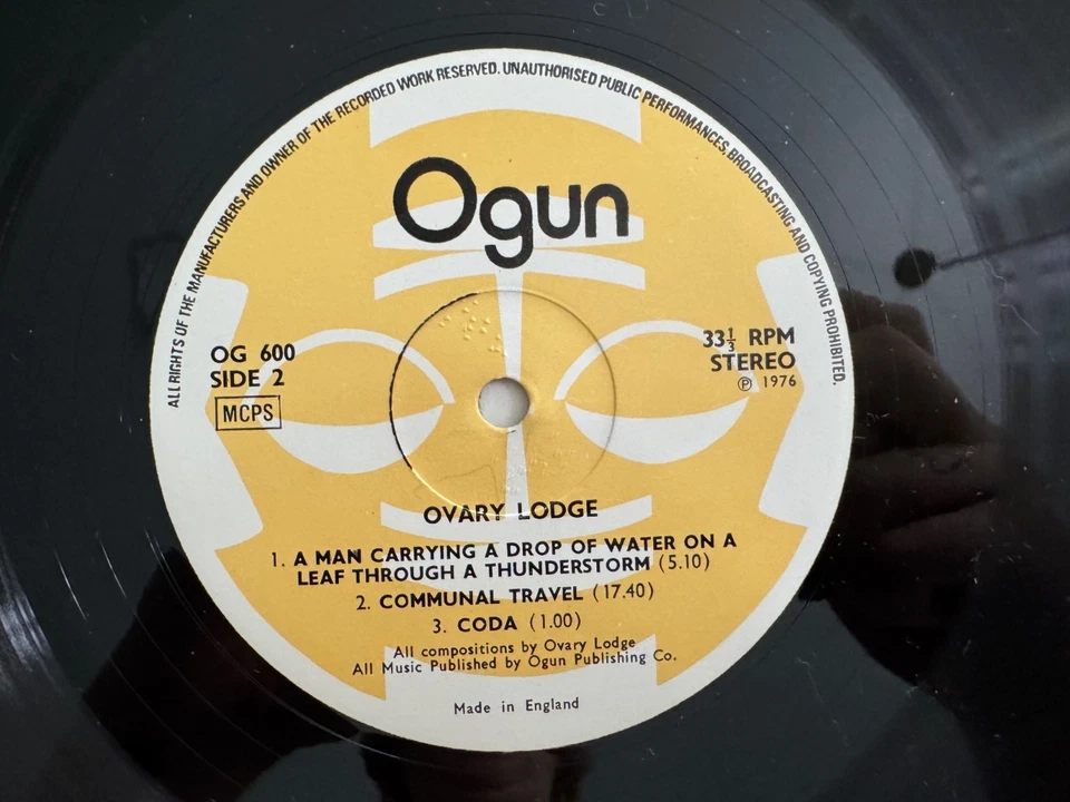 Ovary Lodge Self Titled LP - Ogun OG 600 Psych Rock Tippett Miller Perry NM — 第 3/4 张图片