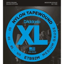 D'Addario ETB92M Medium Tapewound Bass Guitar Strings Medium Scale