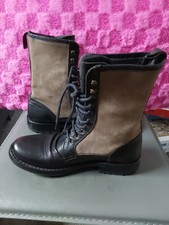 fiorentini + baker stivaletti donna pelle nero e beige uk 4, EU 37