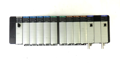 ALLEN-BRADLEY 1756-A13 ControlLogix 13 Slot Chassis w/12 Modules, PARTS/REPAIR