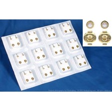 12 Pairs of Studex Synthetic Pearl Gold Plated Ear Piercing Studs 4mm