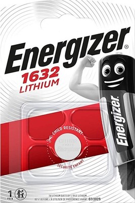 20x Energizer  Lithium 3V Zelle (20x1er Blister) CR1632 IEC C Knopfzelle ECR1632