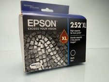 Genuine New Epson 252XL Black Ink High Capacity Cartridge - Sealed Exp 03/2027