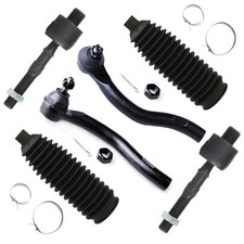 6pcs Front Outer Inner Tie Rod End Kit w/Boots for 04-08 TSX 03-07 Accord