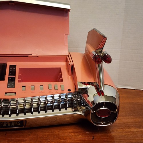 Vintage CADILLAC AM/FM RADIO/Cassette BoomBox Popworks 3-1489 Pink Nice *READ - Picture 10 of 18