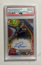 2024 BOWMAN'S BEST TRAVIS BAZZANA GOLD MINI DIAMOND AUTO /50 PSA 10 GEM MINT