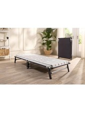 Folding Bed with Comfort Mattress, Single , Mobile Foldable Bed Travel Bed 