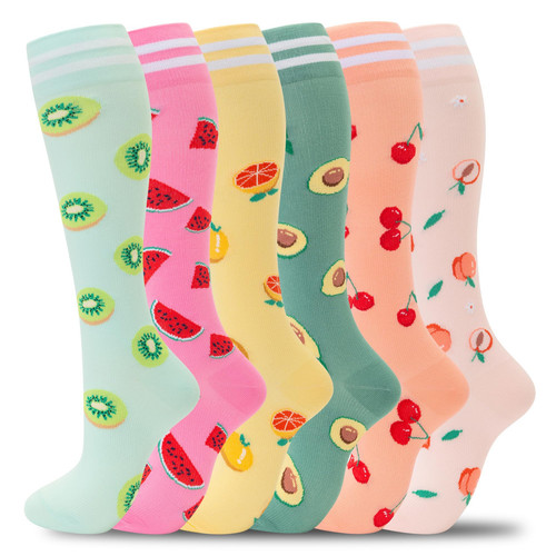 Kompressionsstrümpfe für Damen Herren Unterstützung der Durchblutung 6 Paar Socken für Krankenschwester, ... - Bild 1 von 7