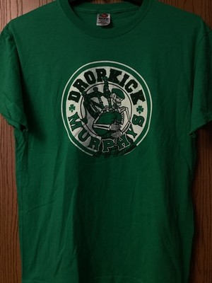 Dropkick Murphys - Green Shirt - 2 Sided - Cotton Blend - L - Fruit Of The Loom