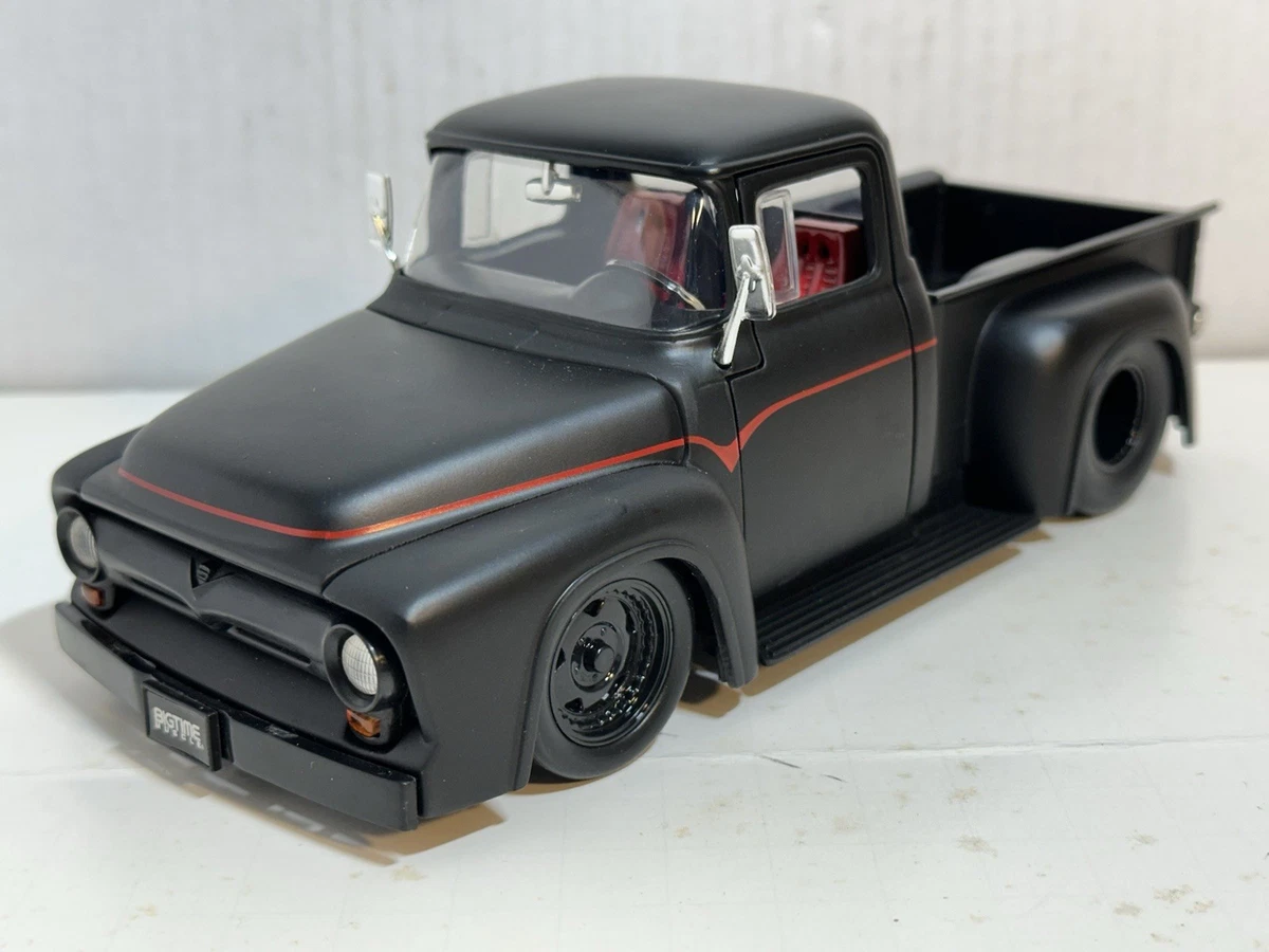 JADA BTM 1956 FORD F100 MATTE BLACK 1:24 PICKUP TRUCK DIECAST