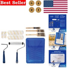 10-Piece Paint Roller Kit with Washable Microfiber Brushes for Perfect Walls