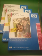 (3) Boxes of HP Photo Paper Premium Plus High Gloss Inkjet 8.5x11 (75 sheets)