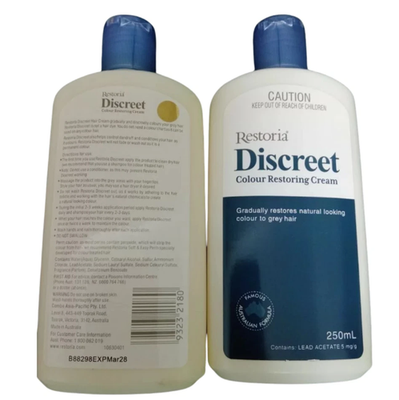 Restoria Discreet Hair Colour Restoring Cream - 250ml for sale