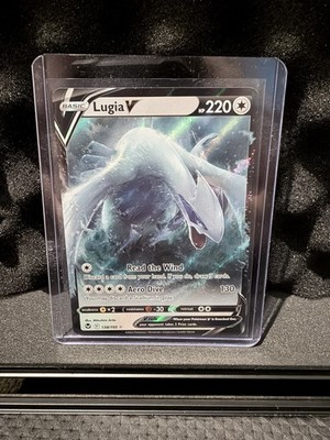 Pokémon Lugia v TCG 138/195 Sword & Shield Silver Tempest Holo Card - LP