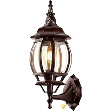 VIANIS Oil Rubbed Bronze Outdoor Wall Lantern, Dusk to Dawn Porch Lights