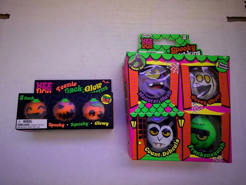 Needoh Teenie Jack-Glow Lanterns And Spooky Squishkins Lot. Read Description