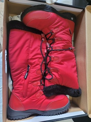 Baffin ESKA womans red size 9 us 39 eur new in box both toes have scuff marks