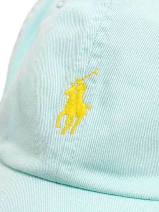 Polo Ralph Lauren berretto da baseball chino cotone pony ricamato blu acqua chiaro