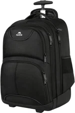 MATEIN Rolling Backpack with 4 Wheels, 17 inch Roller Travel 17 inch, Black 