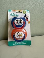Disney Baby Mickey Mouse Orthodontic Pacifiers BPA Free RARE pattern 2 pack