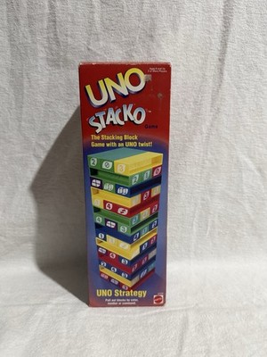 UNO Stacko Stacking Block Game Mattel Family Party Game
