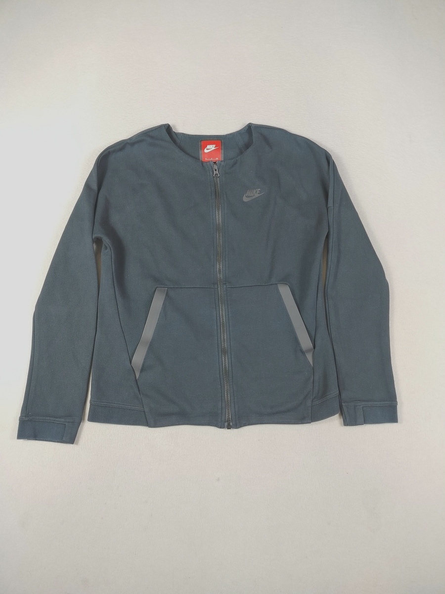 Nike Tech Jacket Men's Small Black Full Zip Athletic Pockets