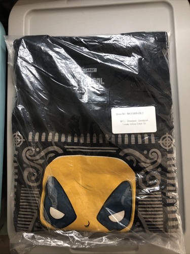 Funko POP! Deadpool Ornate Yellow T-Shirt Size 3XL Sealed bag