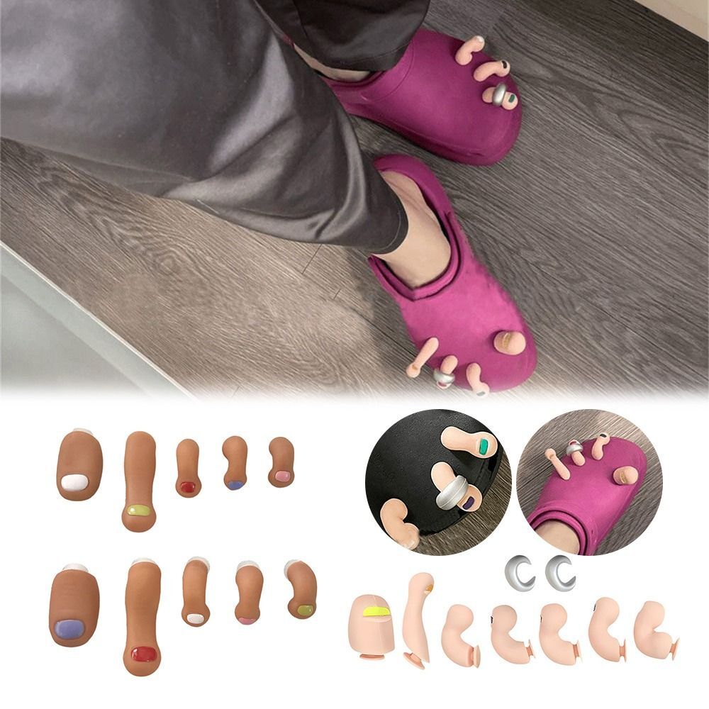 APL Scarpe da acqua estive set charms dita dei piedi 3D ciabatte estive accessori