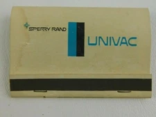 Sperry Rand Univac Salt Lake UT Front Strike Full Unstruck Vintage Matchbook Ad