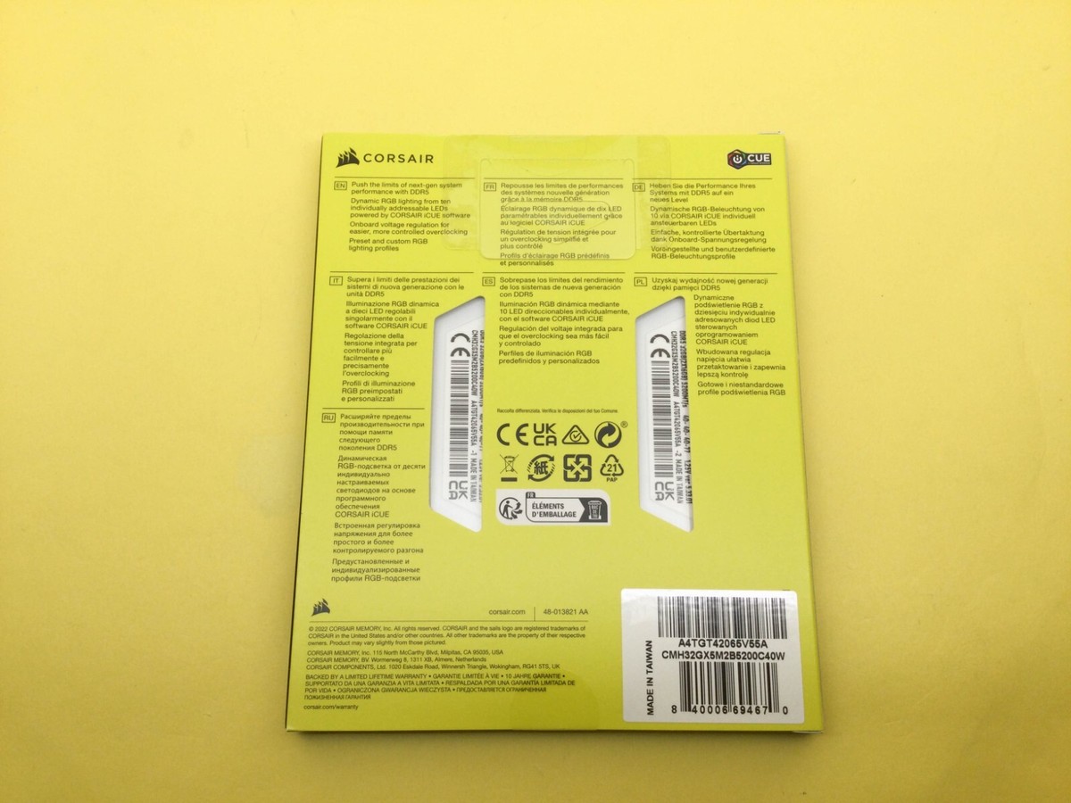 Corsair Vengeance RGB 32GB 2x16GB DDR5 5200MHz CL40