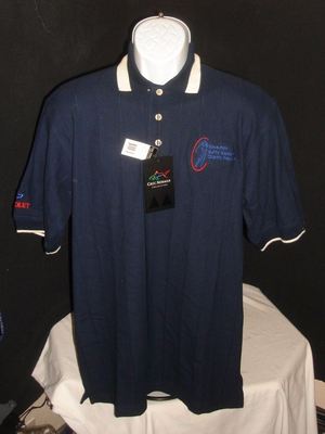 NWT GREG NORMAN COLLECTION NAVY BLUE 100% COTTON S/S POLO SHIRT SZ. S