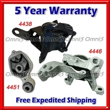 O091 Fits 2014-2018 Mazda 3 2.5L AUTO Motor(w/Bracket) & Transmission Mount 3pc