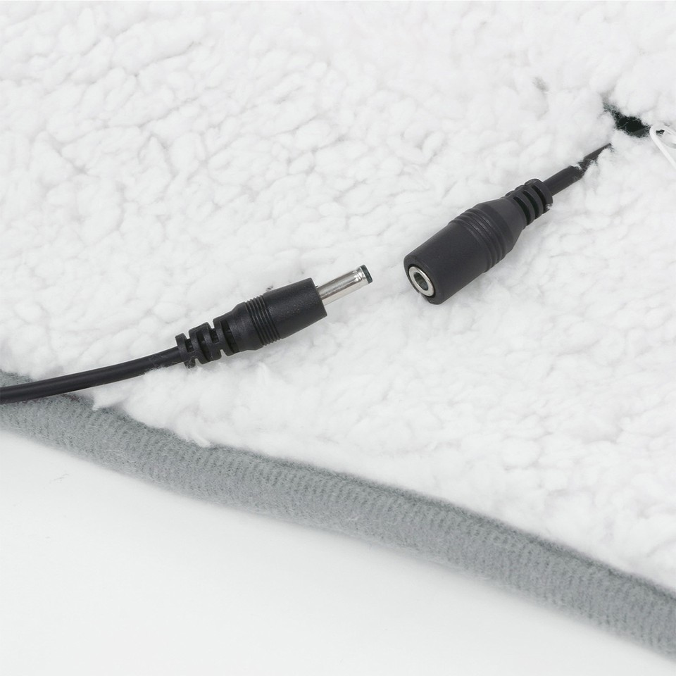 USB 5V Electric Heated Blanket Fleece Portable Heated Throw Winter Warm