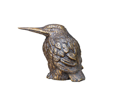 Bronze-Skulptur IDYL Eisvogel sitzend groß TM-172