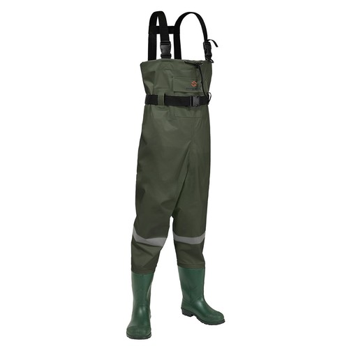 HISEA Kids Fishing Chest Waders Anti-Slip Bootfoot Nylon PVC Waterproof Hunting - Picture 10 of 22