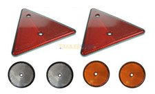 SET CATADIOTTRI PER CARRELLO APPENDICE O RIMORCHIO (TONDI BIANCO ARANCIO E TRING