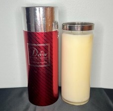 Village Candle 9” Glass Pillar Christmas Tree Scent 32oz Holiday Decor US 2 Wick