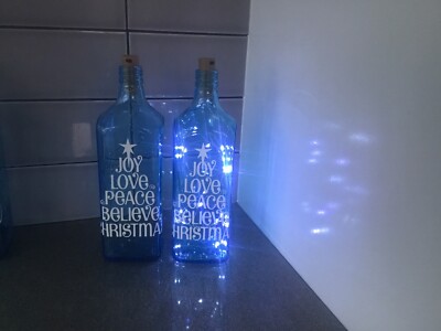 Weihnachtsleuchtflasche.