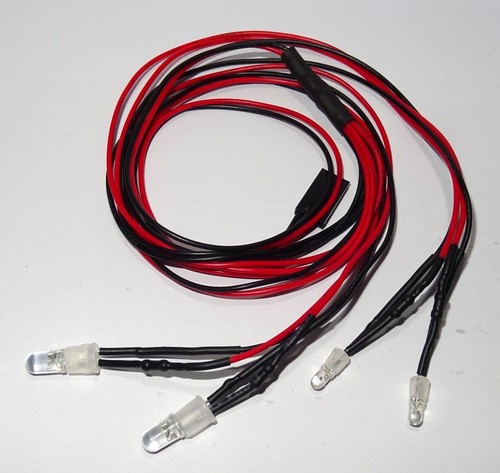 LED Light Kit for RC Cars Headlights & Tail Lights c/w Mounts UK Seller - Picture 2 of 10