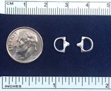 TWMHC Traditional 1:9 Scale D-RING DEE RING SNAFFLE BIT Silver-tone - STYLE 1