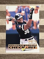 1995 Select Certified Baseball Frank Thomas Checklist Card #2